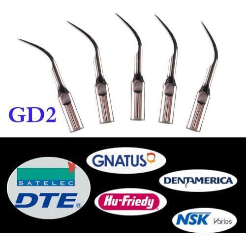 5 Pieces/Lot Dental Ultrasonic Scaler Tip GD2 for DTE/ Satelec/ NSK Varios/ Gnatus/ Bonart/ Rollence-S/ HU-FRIEDY/ DENTAMERICA