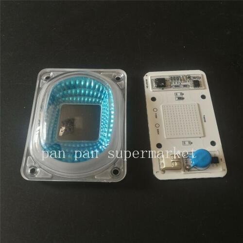 5PCS LED COB UV 395nm Grow Chip+Lens Reflector 50W 220V For LED Flood Light DIY Outdoor light Need Heatsink for Cooling