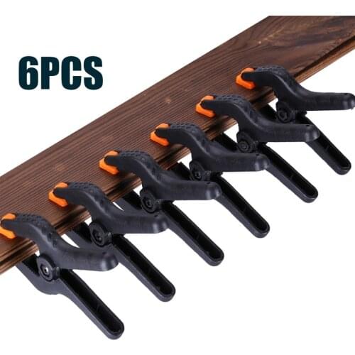 6pcs 3inch A-type Plastic Nylon Adjustable Clamps for Woodworking Wood Working Tools Spring Clamp Clips Outillage