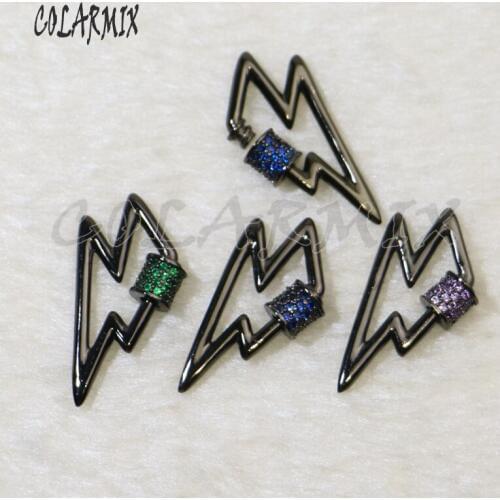6Pcs Hollow Flash shape Pendant Charm Jewelry accessory pendant for jewelry making Mix color Gems jewelry fashion 5825