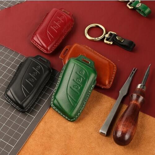 Car Genuine Leather Key Holder Pockets For LEXUS ES UX UX260H 200 ES300h ES350 ES300H ES260 LS500H LX570 2019 Key Case For Car