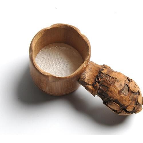 Arts Bamboo Tea Filter Mesh Infuser Coffee Herb Spice strainer Diffuser Tea ceremony Tools Accessories,for pu'erh/puer/white tea