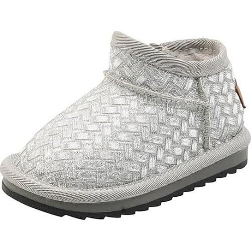 CMSOLO Boots Shoes Baby Winter New Fashion Girls Toddlers Boots Shoe Keep Warm Heels Flat Size 21-30 Kids Shoes Comfortable Shoe