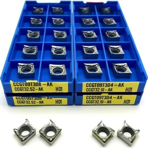 CCGT09T308 AK H01 Lathe tool aluminum turning tool CNC tool CCGT 09T308 Internal Turning Tool insert Copper aluminum tools