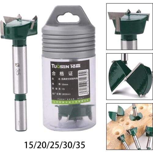 Woodworking Hole Puncher Positioner Cemented Carbide Flat Wing Drill Adjustable Hinge Reamer Door Window Hinge Drill Bit 15-35mm