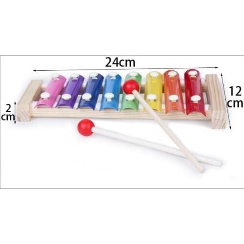Baby wooden eight-tone hand percussion musical instrument toys