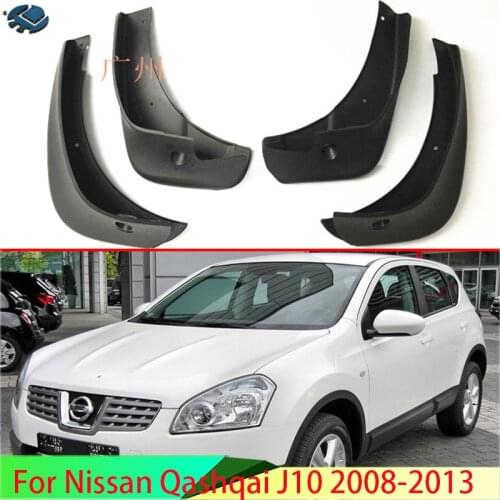 For Nissan Qashqai J10 2008-2013 4PCS Mud Flaps Splash Guards Fender Mudguard Kit Mud Flap Splash Guards Mudguard Car styling