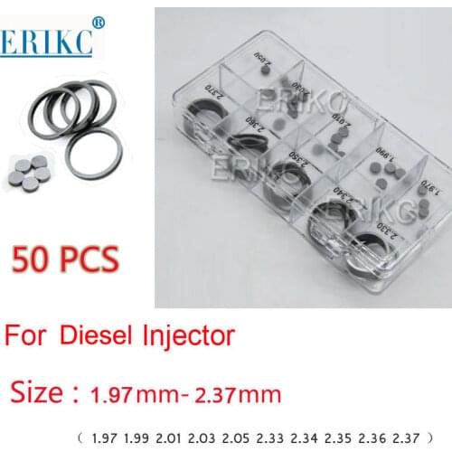 ERIKC CAT C6 Fuel Injector Nozzle Spring Adjusting Washers Shims For 320D Injector Size 1.970mm-2.37mm ( 50 pieces / box )
