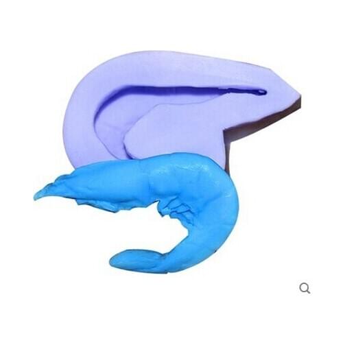 Prawn Shaped Handmade Soap Mold Candle Molds Silicon Mould Seafood Chocolate Candy Moulds DIY Hot 3D Silicone Rubber PRZY 001