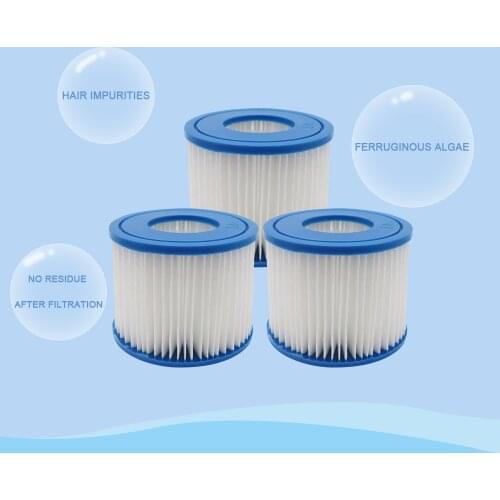 1pcs Swimming Pool Filter Cartridge for Bestway Flowclear Size VI for Lay-Z-Spa - Miami Vegas Palm Springs Paris Monaco