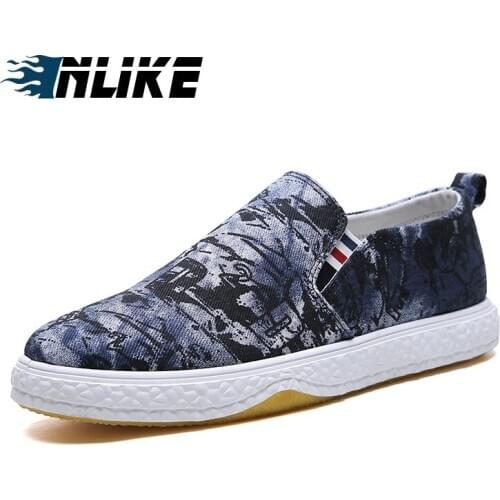 Men Canvas Shoes Male Summer Sneakers Slip On Casual Breathable Shoes