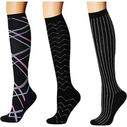 Compression Socks Fit For Golf Hiking Running Compression Socks Varicose Veins Leg Relief Pain Knee For Men Travel Cycling Socks