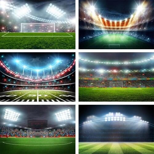 Mehofond Football Field Photography Background Auditorium Light Children Boys Birthday Party Decor Backdrop Photo Studio Props