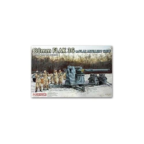 1/35 scale model Dragon 6260 World War II Germany FLAK36 8.8cm traction air defense artillery and artillery group