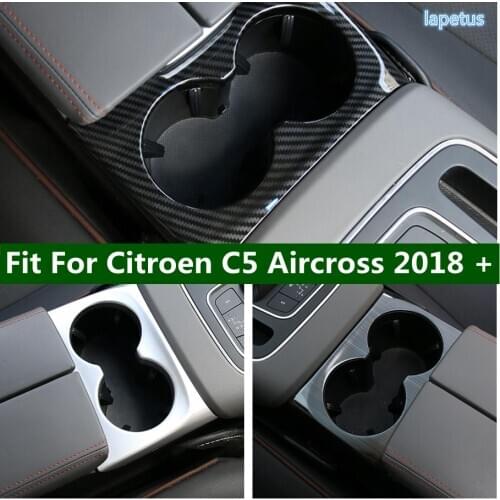 Car Interior Mouldings Central Control Water Cup Holder Panel Trim Cover Accessories 1PCS For Citroen C5 Aircross 2018 - 2021