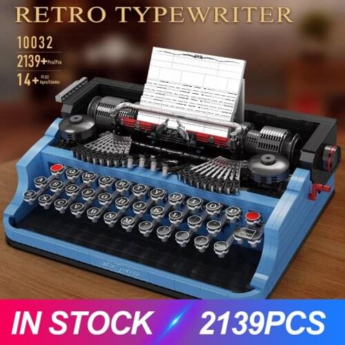 MOULD KING 10032 The Classic Typewriter Model Assembly Building Blocks Educational Bricks Creative Toys For Kids Christmas Gift