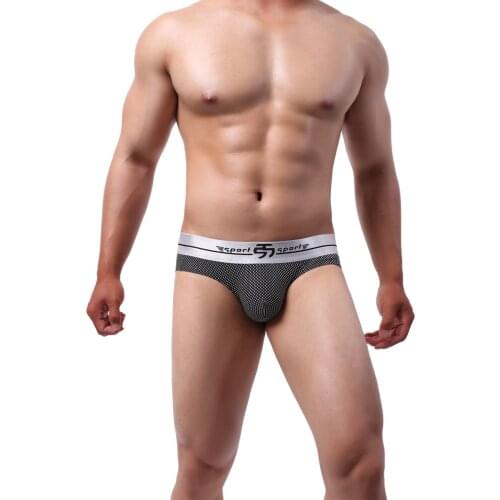 Men Underwear Mens Sexy Briefs Bulge Pouch Men Bikini Jockstrap Low Waist Breathable Cotton Gay Underwear Male Underpants