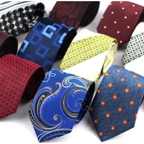 Mens Business Tie Formal Striped Dot Jacquard Wedding Necktie For Men 7CM Classic Corbata Neckwear Gravata