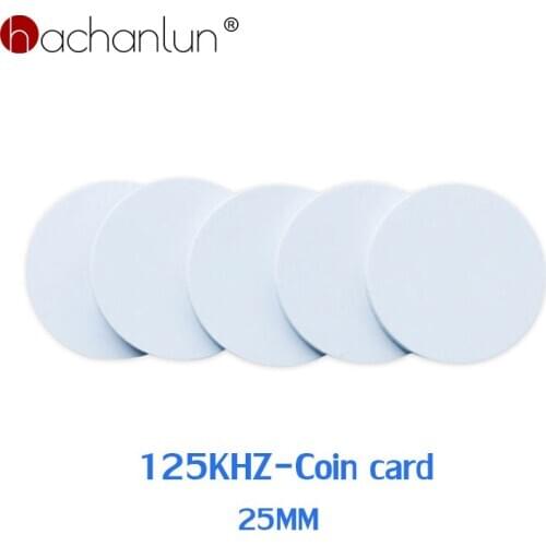 Sticker Coin-Card 125khz RFID EM4305 3M Adhesive Sticker Coin Card Rewritable Copy Clone Card Diameter 25mm 1/5pcs