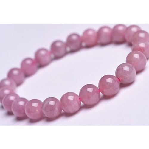 Natural Rose Quartz Bead Bracelet Women Girls Fashion Stone Handmade Strength Yoga Healing Energy Jewelry Gift