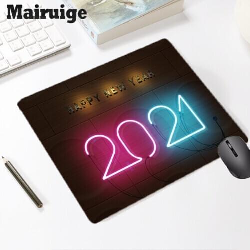 Mairuige 2021 New Year Pattern Small Mouse Pad Non-slip Office Desk Mat Cushion Fashion Comfortable Laptop PC Gaming Accessories