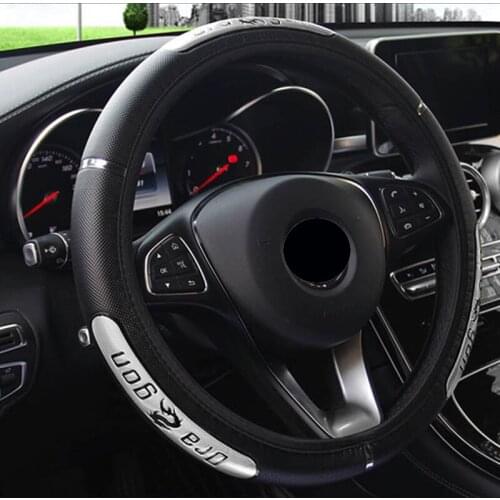 New Car Steering Wheel Covers 100% Gloednieuwe Reflecterende Kunstleer Elastische China Dragon Ontwerp Auto Stuurwiel Beschermer
