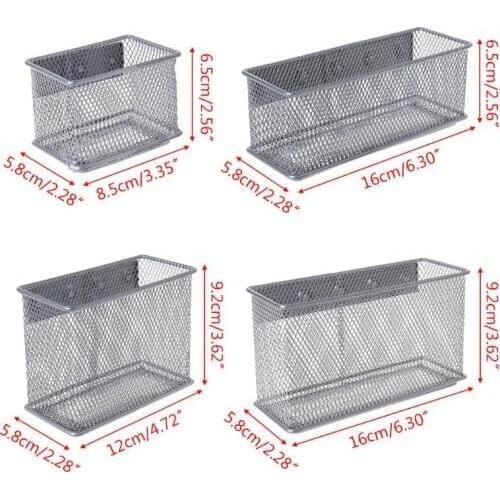 Durable Refrigerator Wire Mesh Magnetic Basket Storage Box Pen Makeup Organizer