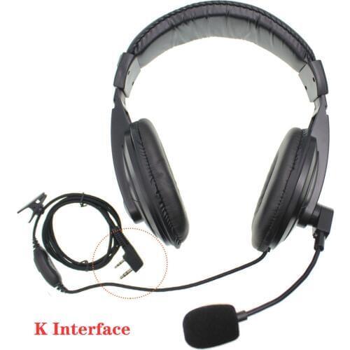 Noise cancell Handsfree Over Ear Headphones Vox Headset and PTT Baofeng Radio UV-5R UV-82 Two Way Radio