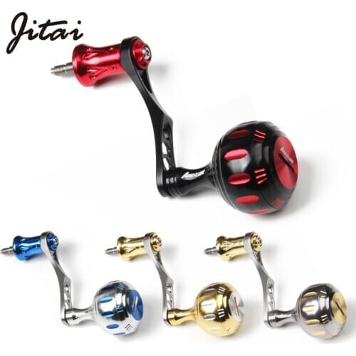 Jitai DIY Spinning Reel Handle For Shimano Daiwa 58mm 2BBs CNC Knobs High Precision Machining Power Handle
