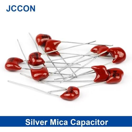 Silver Mica Capacitor 100V 500V Guitar Amplifier 1Pcs Silver MICA Capacitors Radial For Audio Hifi Amplifier Radio