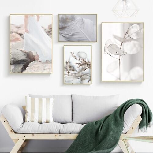 Fresh Scenery Prints Wall Art Poster Landscape Reed Plants Canvas Art Wall Picture Painting For RoomModern Home Decor HD3125