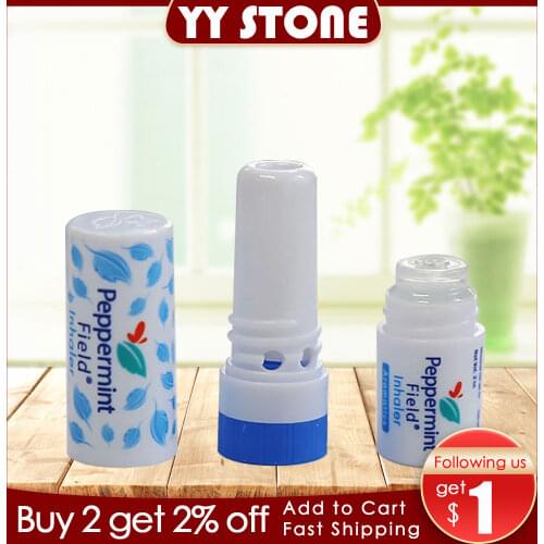 Thailand Mint Cylinder Nasal Inhaler Refresh Brain Anti Fatigue Cure Stuffy Nose Rhinitis Nasal Aspirator