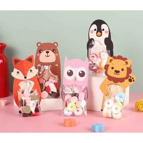 Animal Party Candy Bag Happy 1st One Birthday Party Decor Kids Safari Woodland Forest Theme Candy Bag Safari Animal Kids Favor