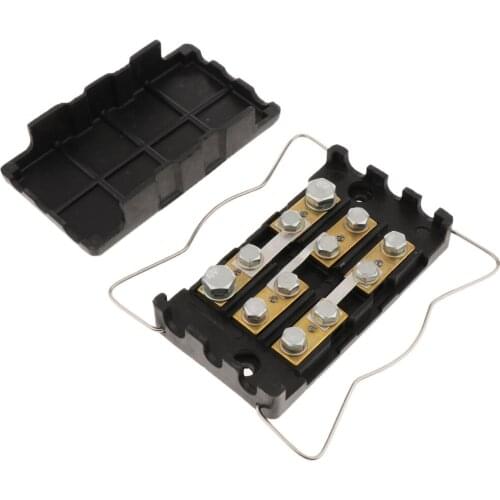 Universal Waterproof 100A 3 Way Circuit Boat Auto Fuse Box Block Holder