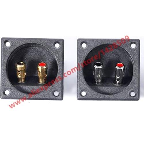 WP2-27 2 Positions Audio ABS Square Speaker Junction Box Red and Black Wiring Spring Wiring Clamp Connector