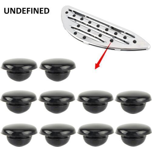 10 Pcs Motorbike Parts Rubber Insert Pads Skidproof Pad For Harley Touring Black Cut Floorboards 1986-2018