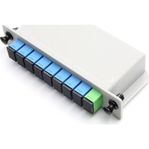 10pcs SC/UPC Mini PLC 1X8 splitter Fiber Optical Box 1x8 PLC Fibre Splitter FTTH PLC Splitter Box Single Mode