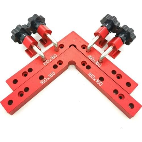 2pc/set 160mm Woodworking Right Angle Positioning Clamps Auxiliary Positioner Corner Clamping Tools Aluminium Alloy Corner Ruler