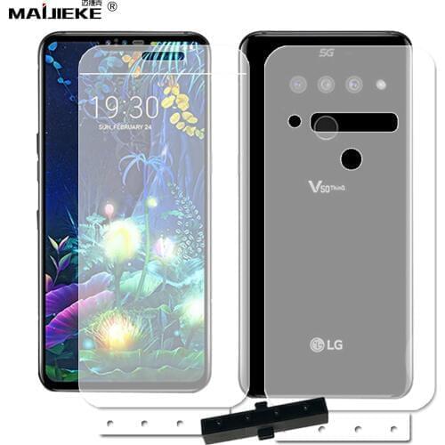 2PCS 6D Soft HD Front+Back TPU Nano Screen protector Film For LG V50 thinq Full Cover Hydrogel Film with install tools
