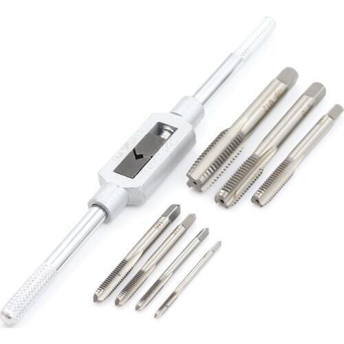 8pcs Metal Hand Tap Thread Wire Tapping Threading Taps Attack M1 M3 M4 M5 M6 M8 M10 M12 Mini Tap Set