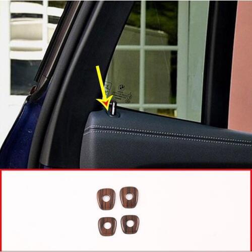 4pcs Pine Wood Grain ABS Plastic For BMW X3 X4 G01 G02 2018-2020 ABS Door Lock Cover Trim Accessories