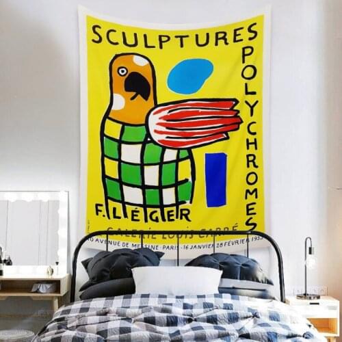 Abstract Canvas Painting Retro Nostalgic Home Decor Modern Wall Art Colorful tapestry for Living Room Bedroom hanging cloth