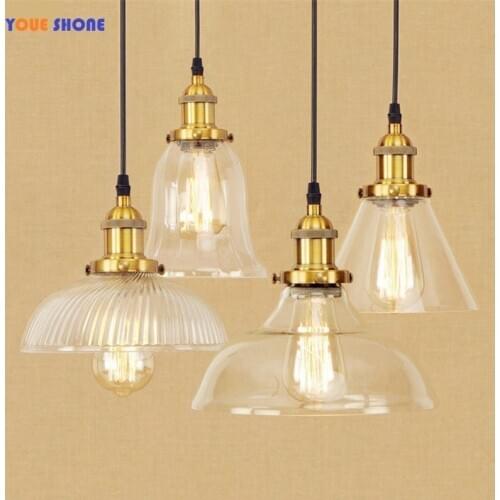 American living room ball chandelier loft retro simple bedroom lighting creative personalized bar dining glass chandelier