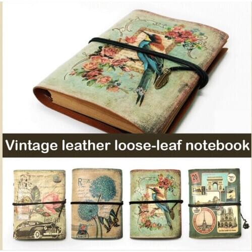 B6 Vintage Creative Loose-leaf Leather Notebook Travelers Small Planner Agenda Sketchbook Diary Notepad