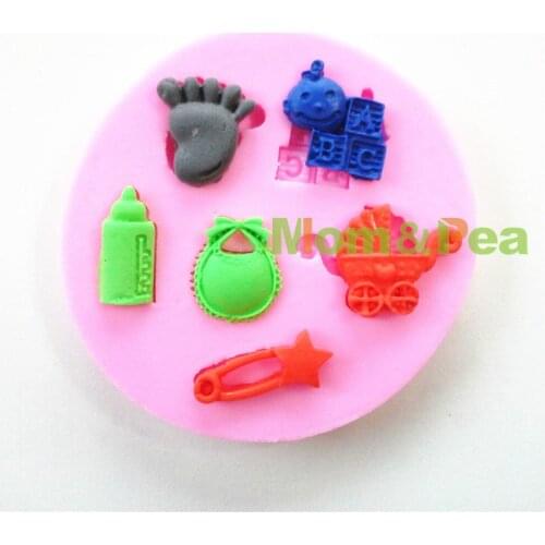 Free Shipping Feet Milk Bottle Shaped Silicone Mold Cake Decoration Fondant Cake 3D Food Grade Silicone Mould 0266