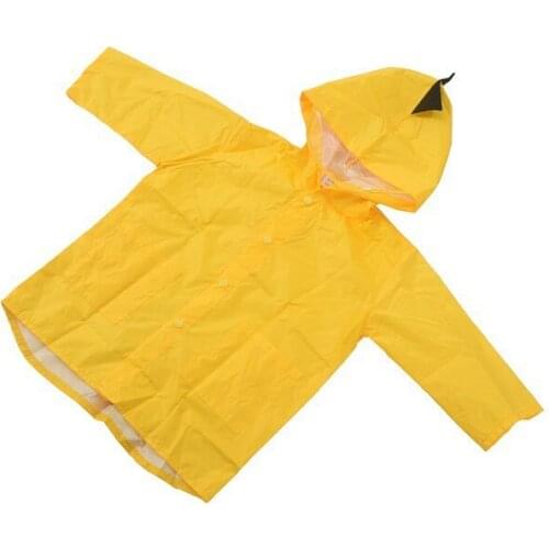 Cute Dinosaur Polyester Baby Raincoat Outdoor Waterproof Rain Coat Children Impermeable Poncho Boys Girls Rain Jacket Yellow