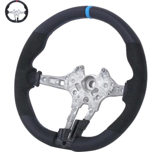 For M Performance V2 Flat-Bottom Nappa Alcantara Steering Wheel For BMW F8X M2 M3 M4