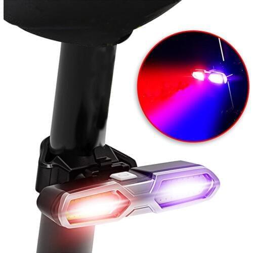 Bike light 5 modes Rechargeable USB Charging LED Bicycle Seat Post Taillight Night Cycling Bike Waterproof Warning Lamp #SW