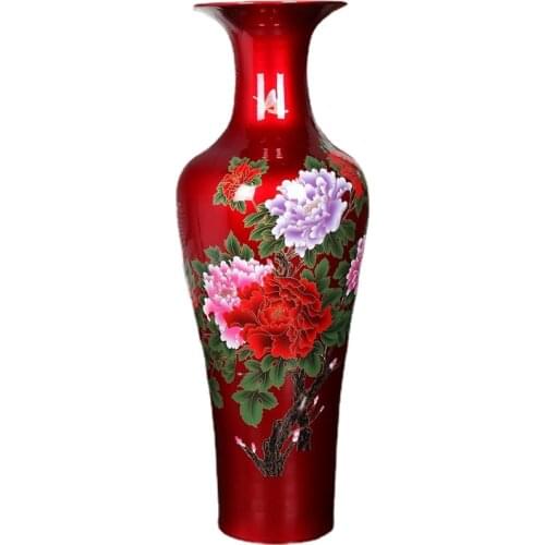 Jingdezhen Ceramics New Chinese Style Living Room Floor Vase Home Hallway Decoration New House Gift