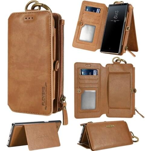 Leather Wallet Case for Samsung Note 20 Ultra 10 9 8 5 4 3 Purse Card Slot Cover for Galaxy S20 S10 S9 S8 Plus S7 S6 Edge Coque